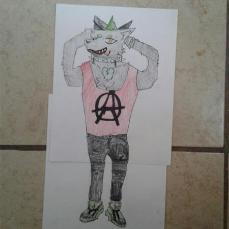 Punk Wolf Full Body